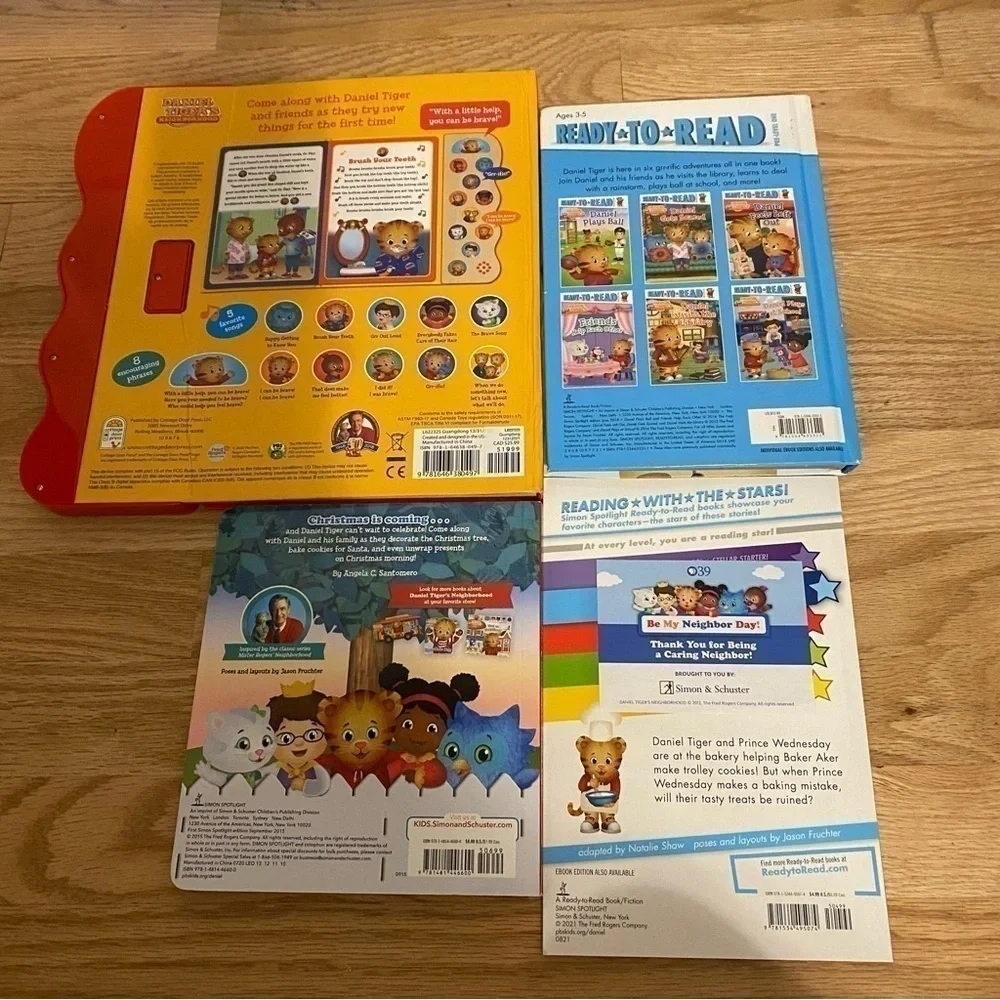Daniel Tiger Book Bundle Lot Song Musical Button Ready to Read Neighborhood